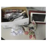Lot of Various House Items & Electric Photo Frame