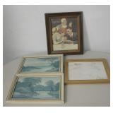 Lot of Various VNTG Framed Art Prints