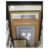 Lot of Various Framed Art & Picture Frames