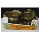 3 Vintage / Antique Brass Coal Buckets