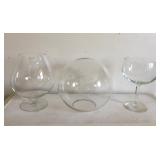 Large Glass Orb Cover, Brandy & Margarita Glasses