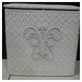 VNTG White Wicker Butterfly Youth Clothes Hamper