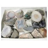 Various Geologic Minerals, Obsidian & Malachite