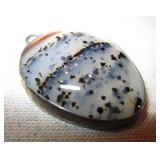 Sterling Silver & Agate Teardrop Pendant