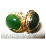 12KT Gold Fill & Jade Earrings