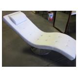 Boma White Leather Lounge Chair
