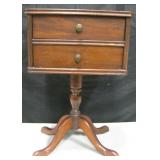 VNTG Wood 2 Drawer Sewing Cabinet, 25"x16"x12"