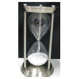 Stainless Steel Office Desk Hour Glass 12"H x 17"D