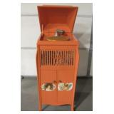 VNTG Repainted Crank Record Player Cabinet