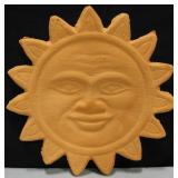 18"D Sun Face Ceramic Deco Lawn Wall Art