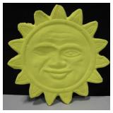 18"D Sun Face Ceramic Deco Lawn Wall Art