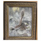 Eagle Art Print by Josiah, Framed 18" x 15"