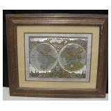 VNTG Styled French Globe Metallic Art Print