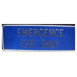 Two Tone Emergency Exit Only Metal Sign Panel