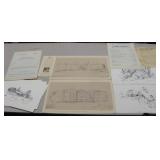 Lot of Vintage Art & Historic Document Prints