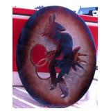 14" x 18" Cut & Raised Steel Hoop Dancer Art