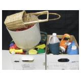 2 Boxes Household & Automotive Cleaning Items