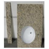 Marble Slap & Sink Insert w/ Extra Narrow Slab