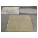 3 Various Sized Rugs, White, Light Brown & 2-Tone