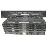 6 Black Collapsible Industrial Crates 6413-LL