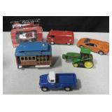 Various VNTG Toy Train Cars, Trains, Trucks & More