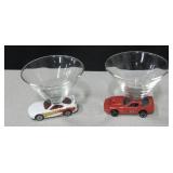 2 After Market Toy Car Turned Martini Glasses