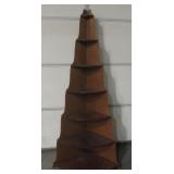 Vintage 7 Tier Corner Wooden Shelf, 77"H