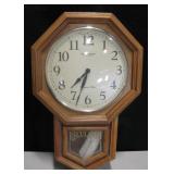Sterling & Noble Wood Wall Pendulum Clock