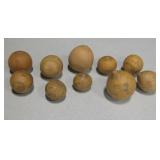 10 Antique Hand Painted Chinese Relief Gourds