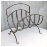 Vintage Rustic Metal Iron Log Rack / Holder