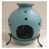 S.W. Styled Pierced Ceramic Jug Candle Holder
