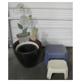 Poly Garden Pots, Step Stools, Yard Decor, etc