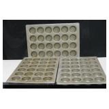 3 Large Bakery Type Muffin Tins - 18" x 26"