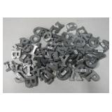 Large Assortment Of 60+ 2.25" Tall Zinc Letters