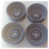 4 - 14 Inch Rims & 3 - Mitsubishi Hub Caps