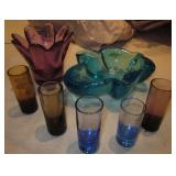 7 Piece Colored Glass Collection