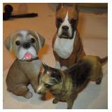 3 Dog Statues - Tallest Is 5"
