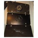 3 License Plates - 2 Mercedes-Benz & 1 Jaguar