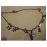 Sterling Silver Marked Charm Necklace