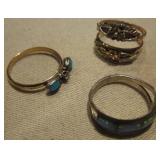 3 Rings - 1 Hallmarked Sterling Silver