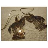 WB Marked Gold-Toned Horse Earrings