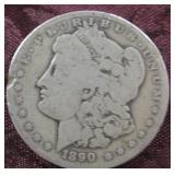 1890-O Silver Morgan Dollar - New Orleans Minted