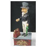 11" Tall Repro Uncle Sam Mechanical Coin Bank