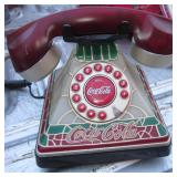 Coca-Cola Stained Glass Look Telephone