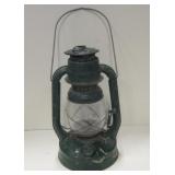 Vintage Metal Green Tone Kerosene Railroad Lamp