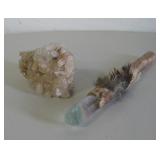 Quartz Mineral & Watermelon Tourmaline Wand