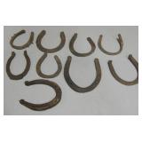 9 Vintage Rustic Horseshoe w/ Nails In Some