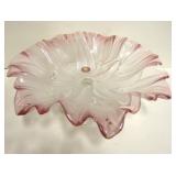 VNTG Pink Fade German Walterglas Floral Compote