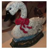 Swan Cast Iron Door Stop