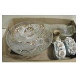 VNTG Glass Bowls & Ceramaic Candle Holders